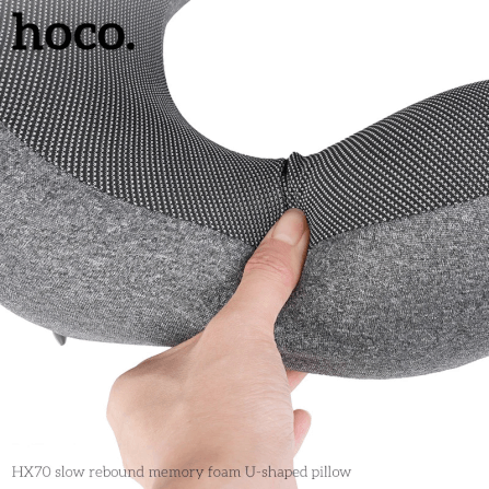 หมอนรองคอ HOCO HX70 เมมโมรี่โฟม ทรงตัว U รองรับต้นคอ 360° พับเก็บได้ พร้อมถุงสำหรับพกพา_3